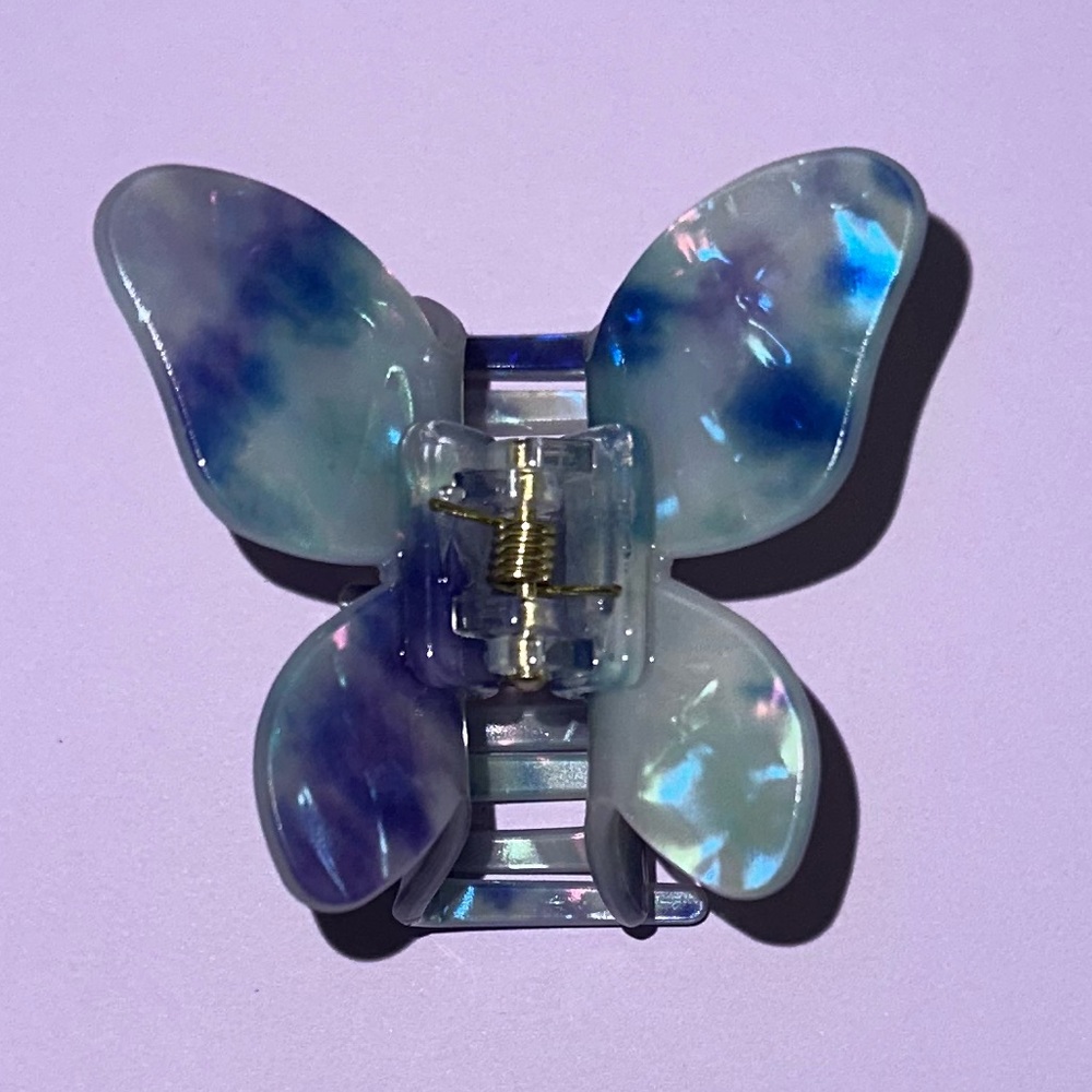 90s Trendy Marbled Butterfly Claw Clips for Hair